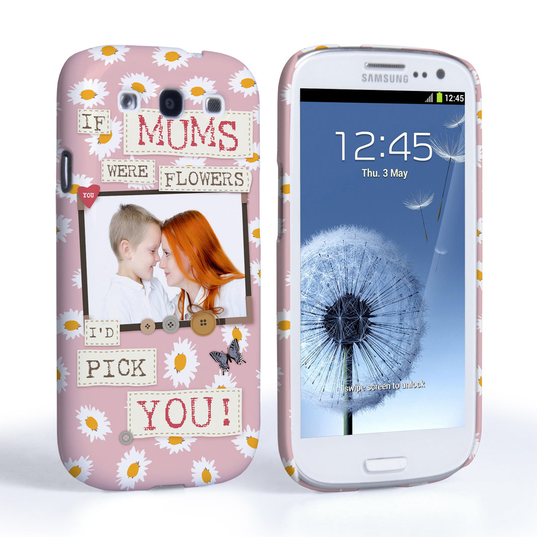 Caseflex Samsung Galaxy S3 ‘If Mums Were Flowers’ Personalised Hard Case – Pink  