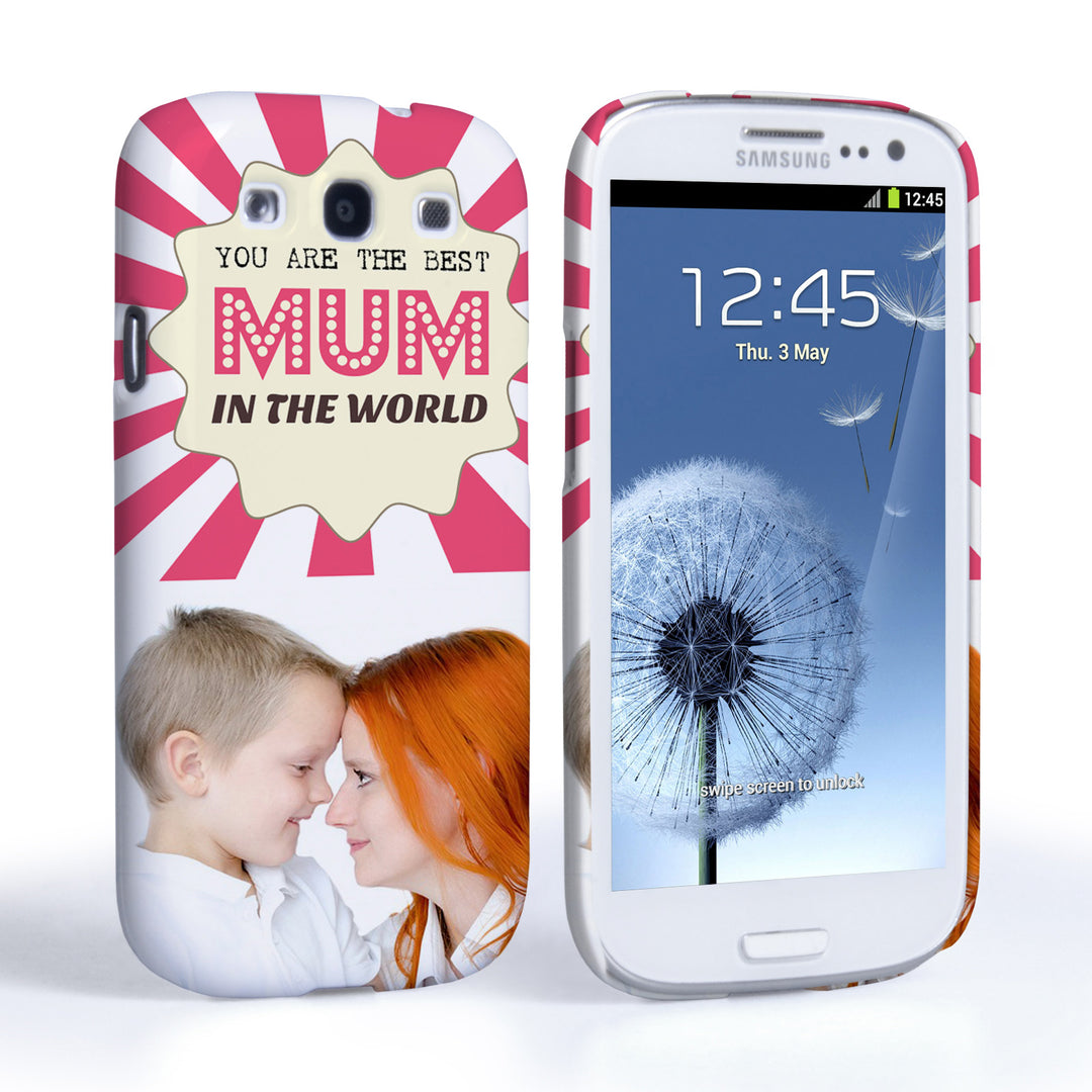 Caseflex Samsung Galaxy S3 ‘Best Mum in the World’ Personalised Hard Case – Pink 