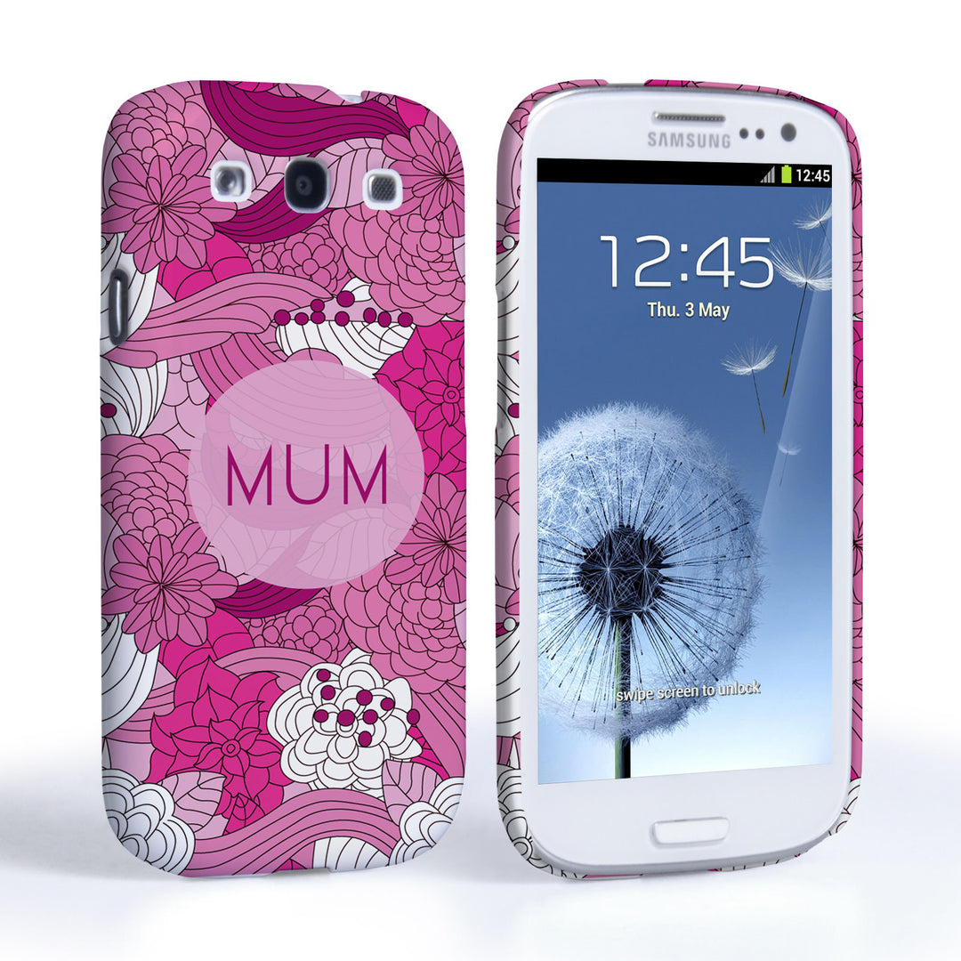 Caseflex Samsung Galaxy S3 Retro Swirl Mum Case – Pink