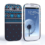 Caseflex Samsung Galaxy S3 Fairisle Case – Grey And Blue Half Pattern - Mobile Madhouse