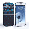 Caseflex Samsung Galaxy S3 Fairisle Case – Grey And Blue Half Pattern