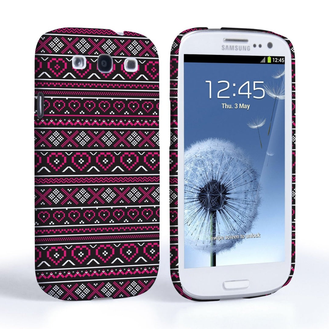Caseflex Samsung Galaxy S3 Fairisle Case – Pink And Black - Mobile Madhouse