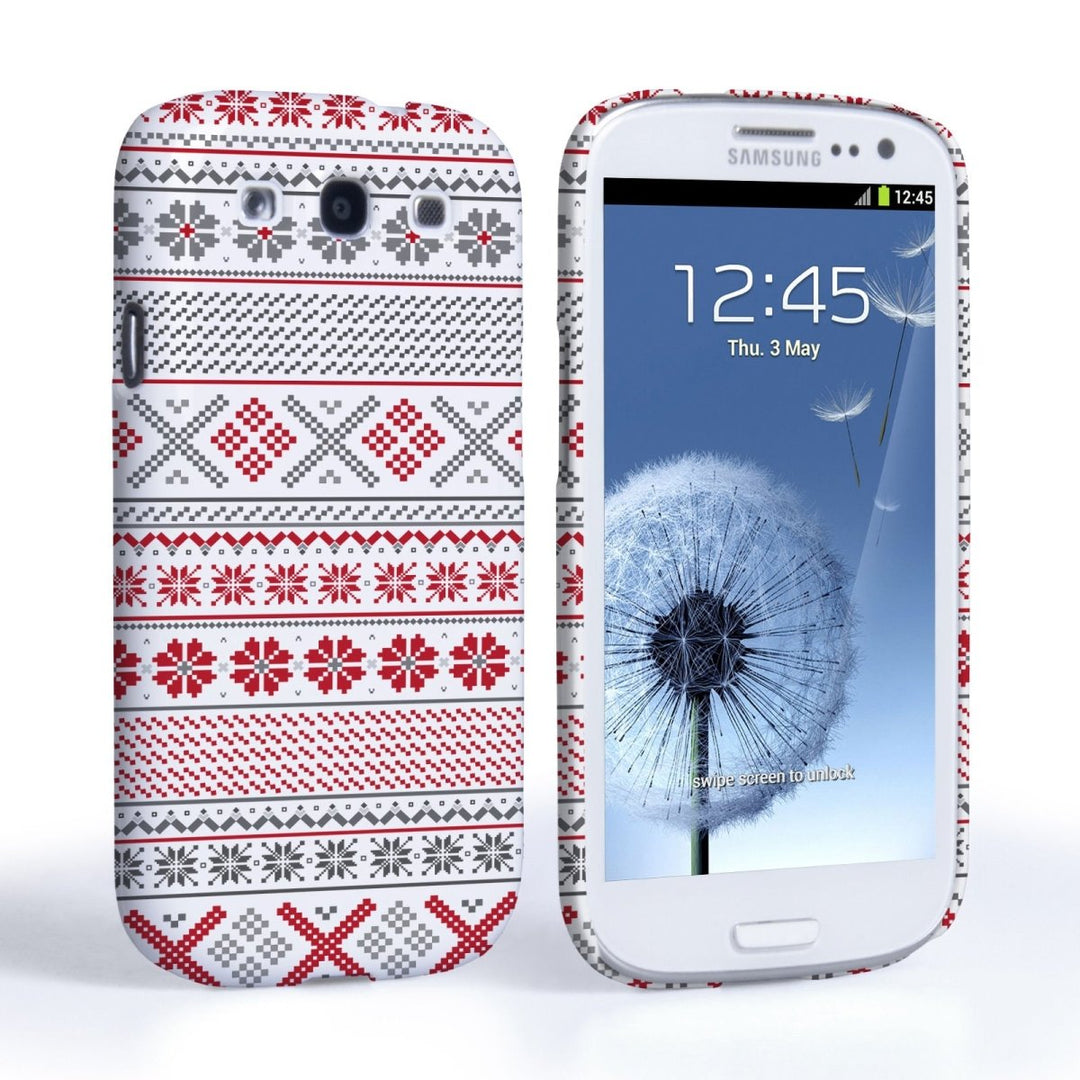 Caseflex Samsung Galaxy S3 Fairisle Case – Red, White And Grey - Mobile Madhouse