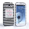 Samsung Galaxy S3 Chanel Quote Case – Black / White