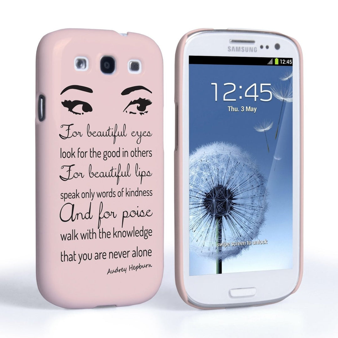 Caseflex Samsung Galaxy S3 Audrey Hepburn ‘Eyes’ Quote Case - Mobile Madhouse