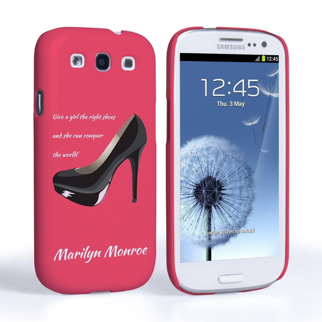 Caseflex Samsung Galaxy S3 Marilyn Monroe ‘Shoe’ Quote Case - Mobile Madhouse