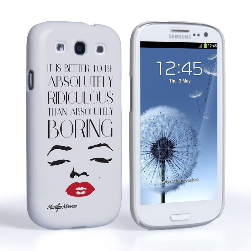 Caseflex Samsung Galaxy S3 Marilyn Monroe Face Quote Case - Mobile Madhouse