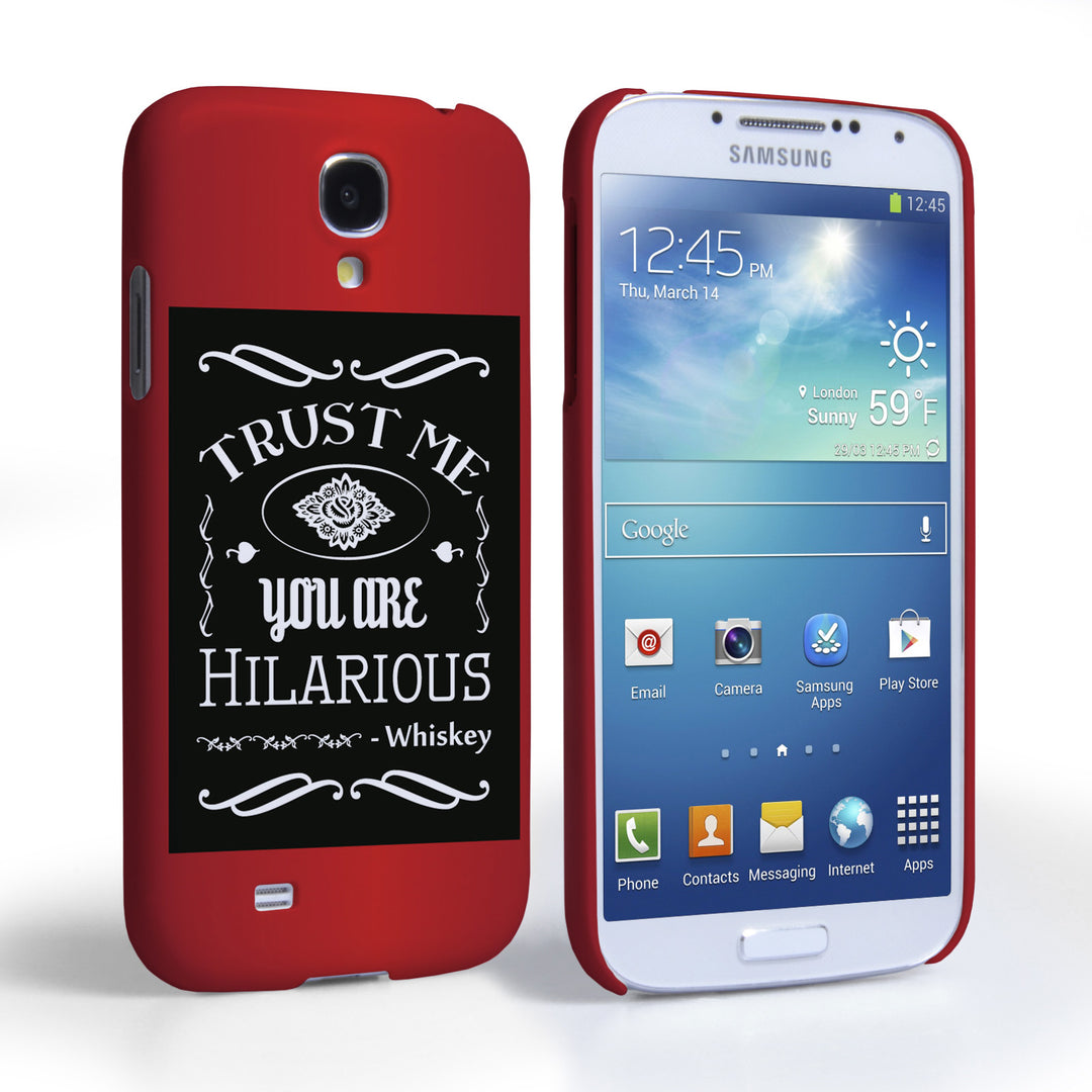 Caseflex Samsung Galaxy S4 Bourbon Whiskey Quote Hard Case – Black