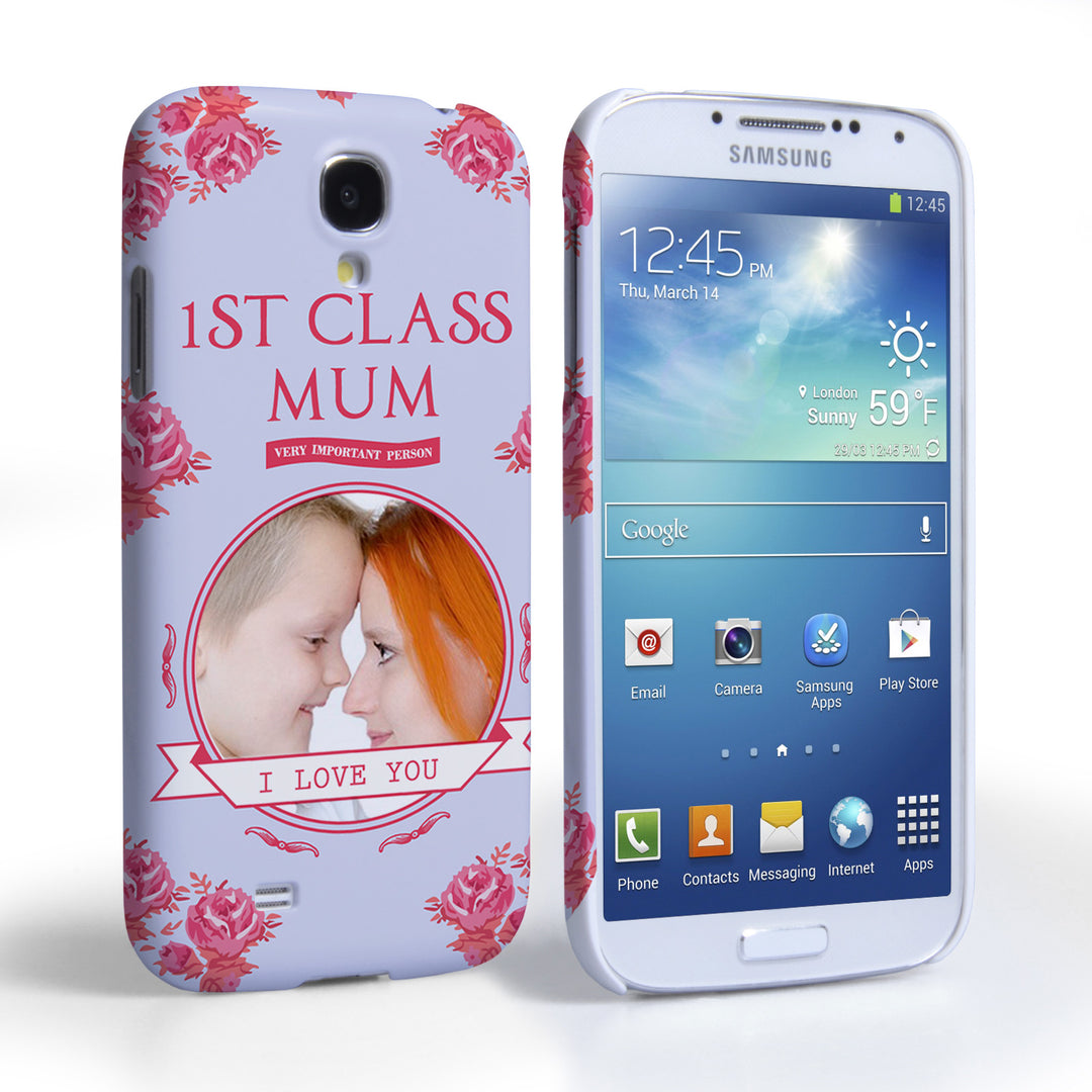 Caseflex Samsung Galaxy S4 ‘1st Class Mum’ Vintage Floral Hard Case 