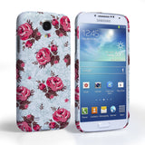 Caseflex Samsung Galaxy S4 Vintage Roses Wallpaper Hard Case – Light Blue