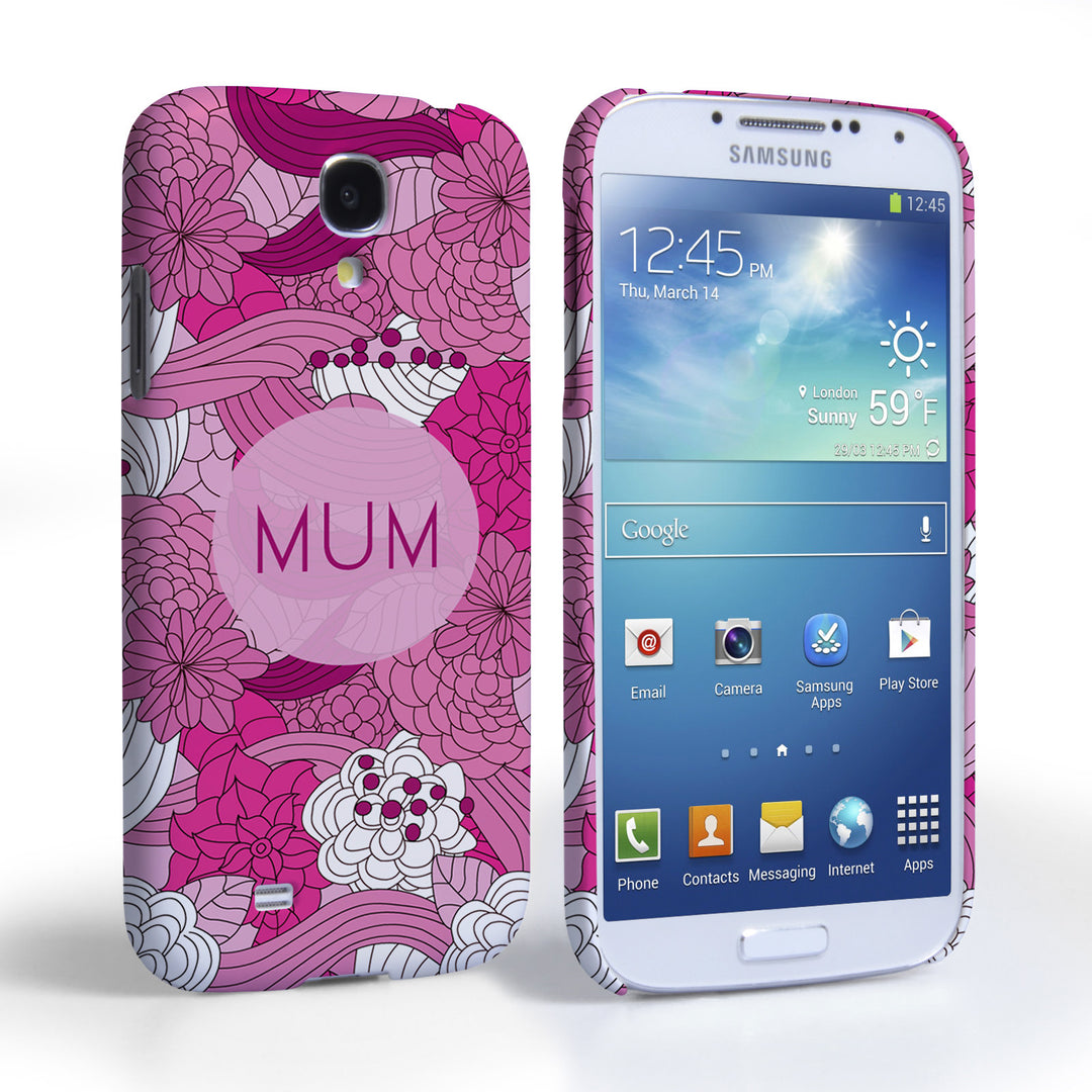 Caseflex Samsung Galaxy S4 Retro Swirl Mum Case – Pink