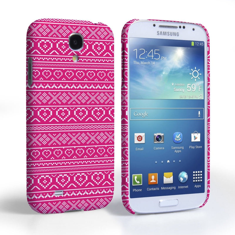 Caseflex Samsung Galaxy S4 Fairisle Case – Pink And White - Mobile Madhouse