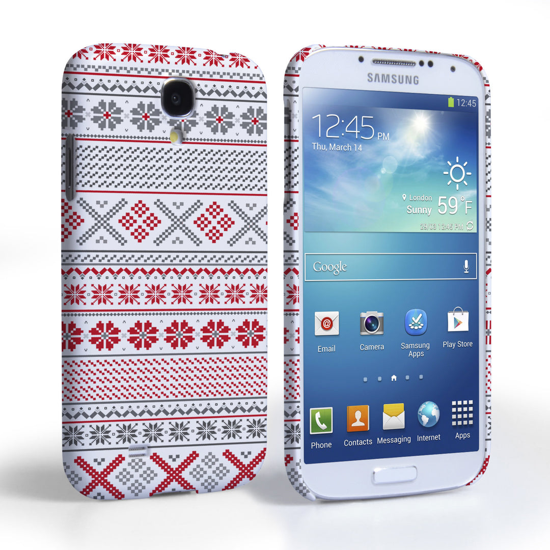 Caseflex Samsung Galaxy S4 Fairisle Case – Red, White and Grey