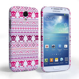 Caseflex Samsung Galaxy S4 Fairisle Case – Pink Skull White Background - Mobile Madhouse
