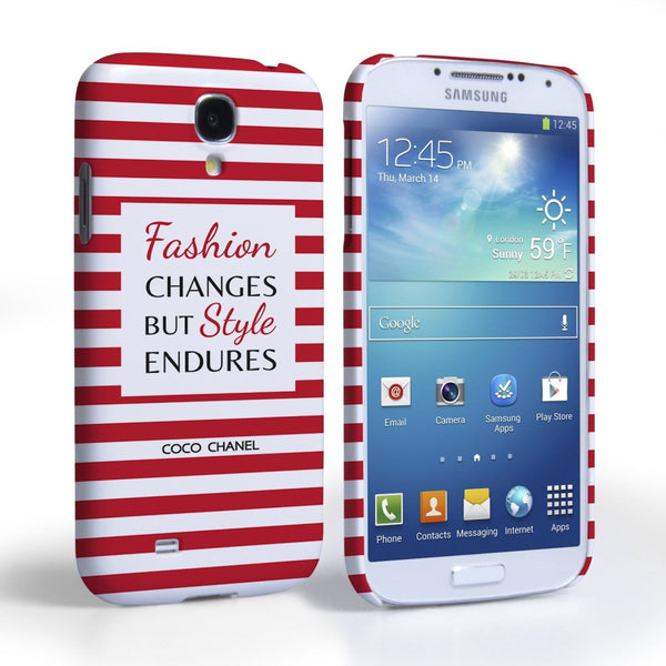 Samsung Galaxy S4 Chanel Fashion Changes Quote Case – Red - Mobile Madhouse