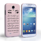 Caseflex Samsung Galaxy S4 Audrey Hepburn ‘Eyes’ Quote Case - Mobile Madhouse