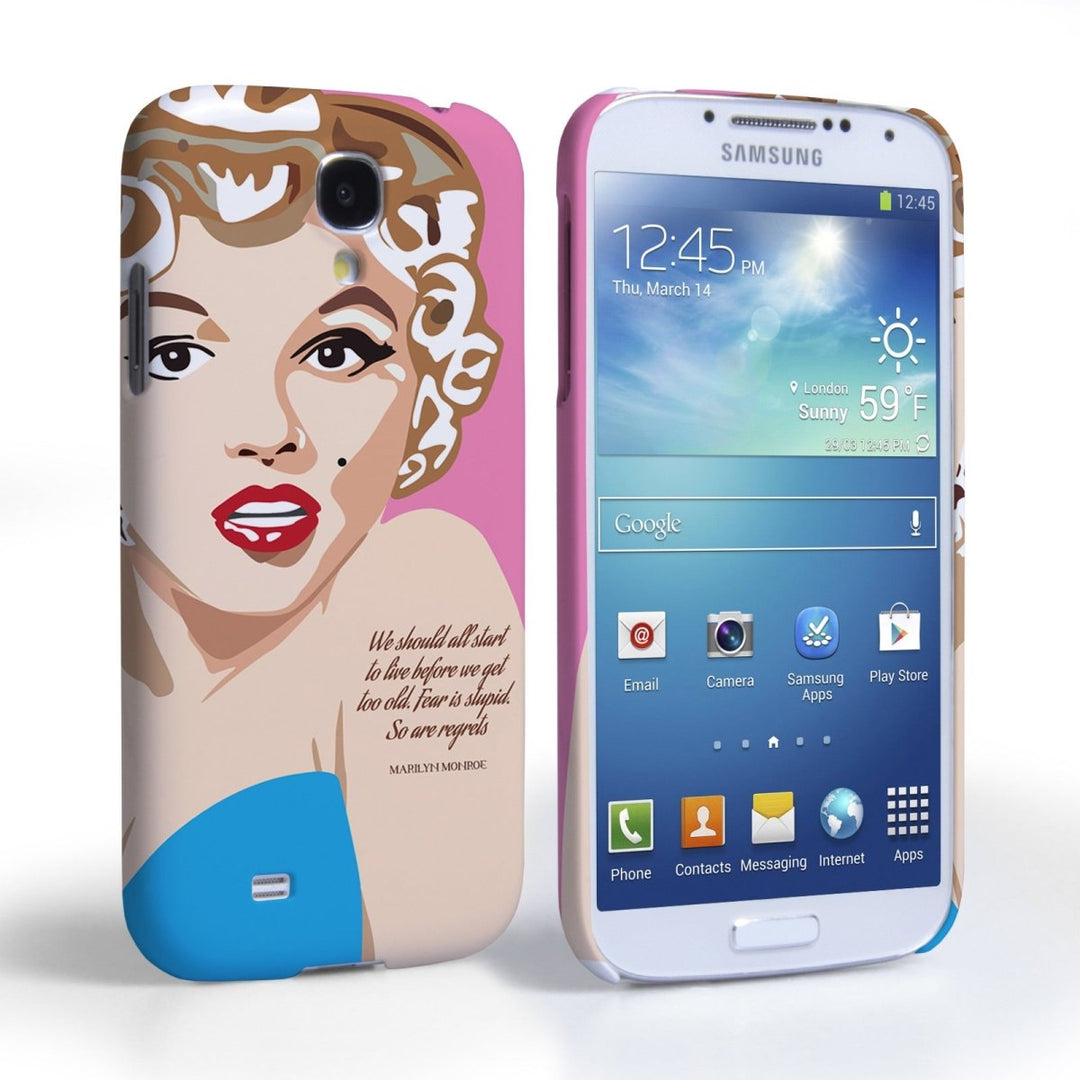 Caseflex Samsung Galaxy S4 Marilyn Monroe ‘Fear Is Stupid’ Quote Case - Mobile Madhouse