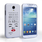Caseflex Samsung Galaxy S4 Marilyn Monroe Face Quote Case - Mobile Madhouse