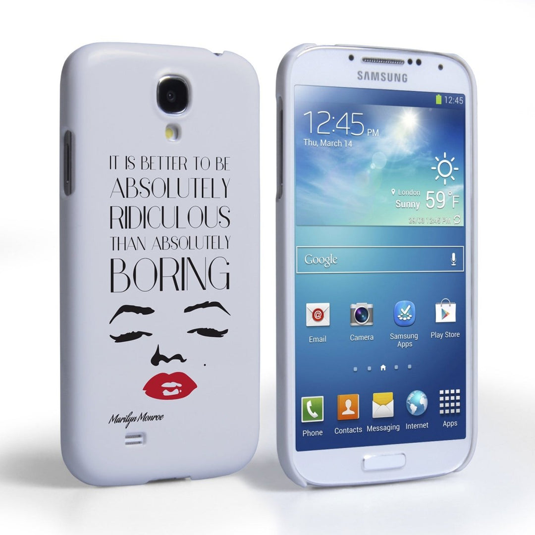 Caseflex Samsung Galaxy S4 Marilyn Monroe Face Quote Case - Mobile Madhouse