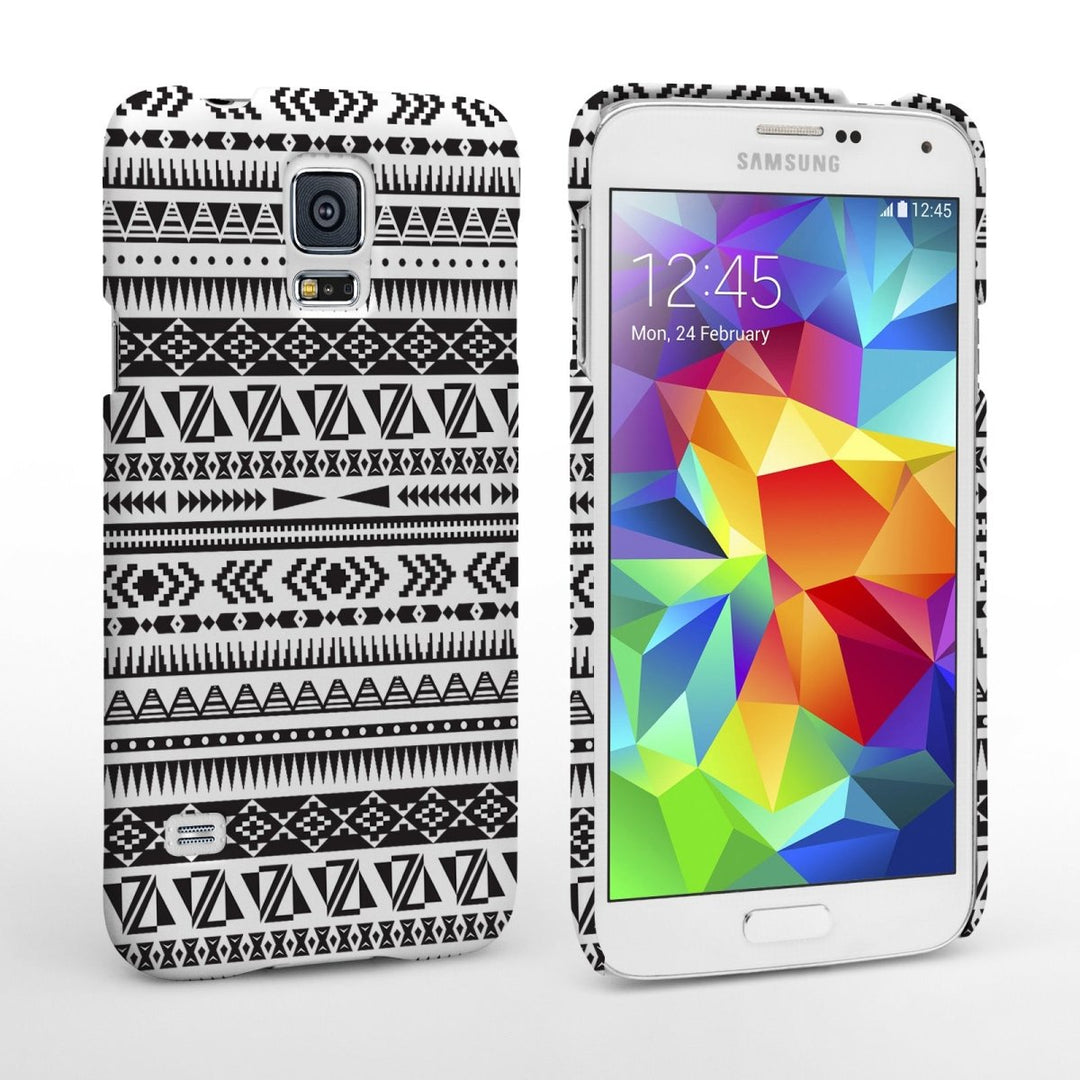Caseflex Samsung Galaxy S5 Aztec Case - Black - White - Mobile Madhouse