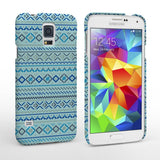 Caseflex Samsung Galaxy S5 Fairisle Case – Blue With Blue Background - Mobile Madhouse