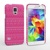 Caseflex Samsung Galaxy S5 Case Fair Isle Heart Case - Pink - Mobile Madhouse