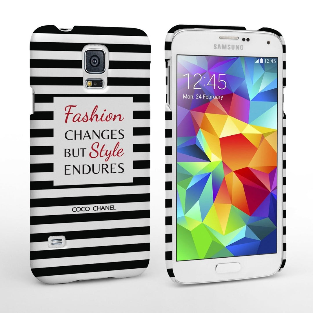 Samsung Galaxy S5 Chanel Fashion Changes Quote Case – Black - Mobile Madhouse