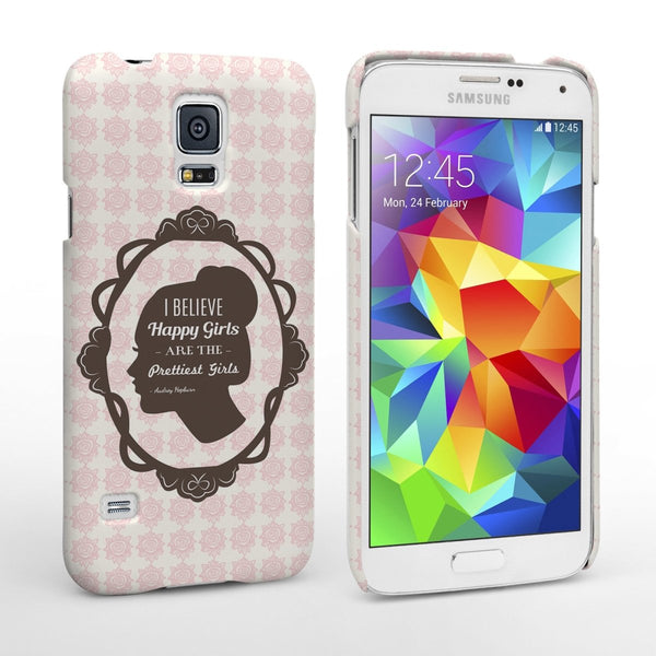Caseflex Samsung Galaxy S5 Audrey Hepburn ‘Happy Girls’ Quote Case - Mobile Madhouse