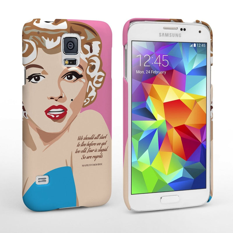 Caseflex Samsung Galaxy S5 Marilyn Monroe ‘Fear Is Stupid’ Quote Case - Mobile Madhouse
