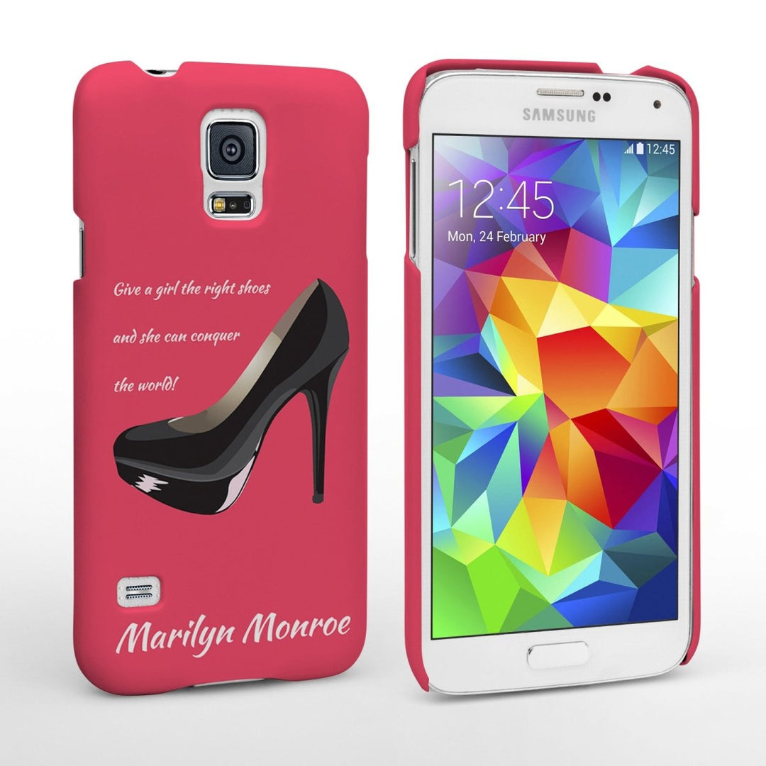 Caseflex Samsung Galaxy S5 Marilyn Monroe ‘Shoe’ Quote Case - Mobile Madhouse