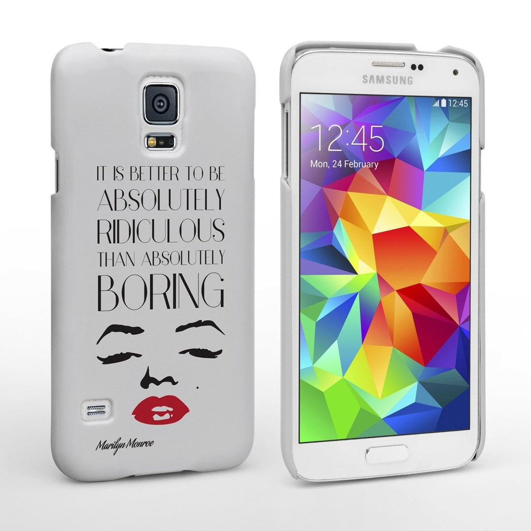 Caseflex Samsung Galaxy S5 Marilyn Monroe Face Quote Case - Mobile Madhouse