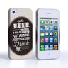 Caseflex iPhone 4 And 4S Beer Label Quote Hard Case – Brown