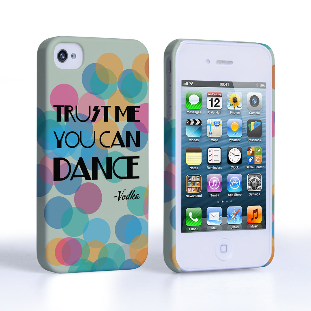 Caseflex iPhone 4 / 4S Vodka Dance Quote Hard Case – Green