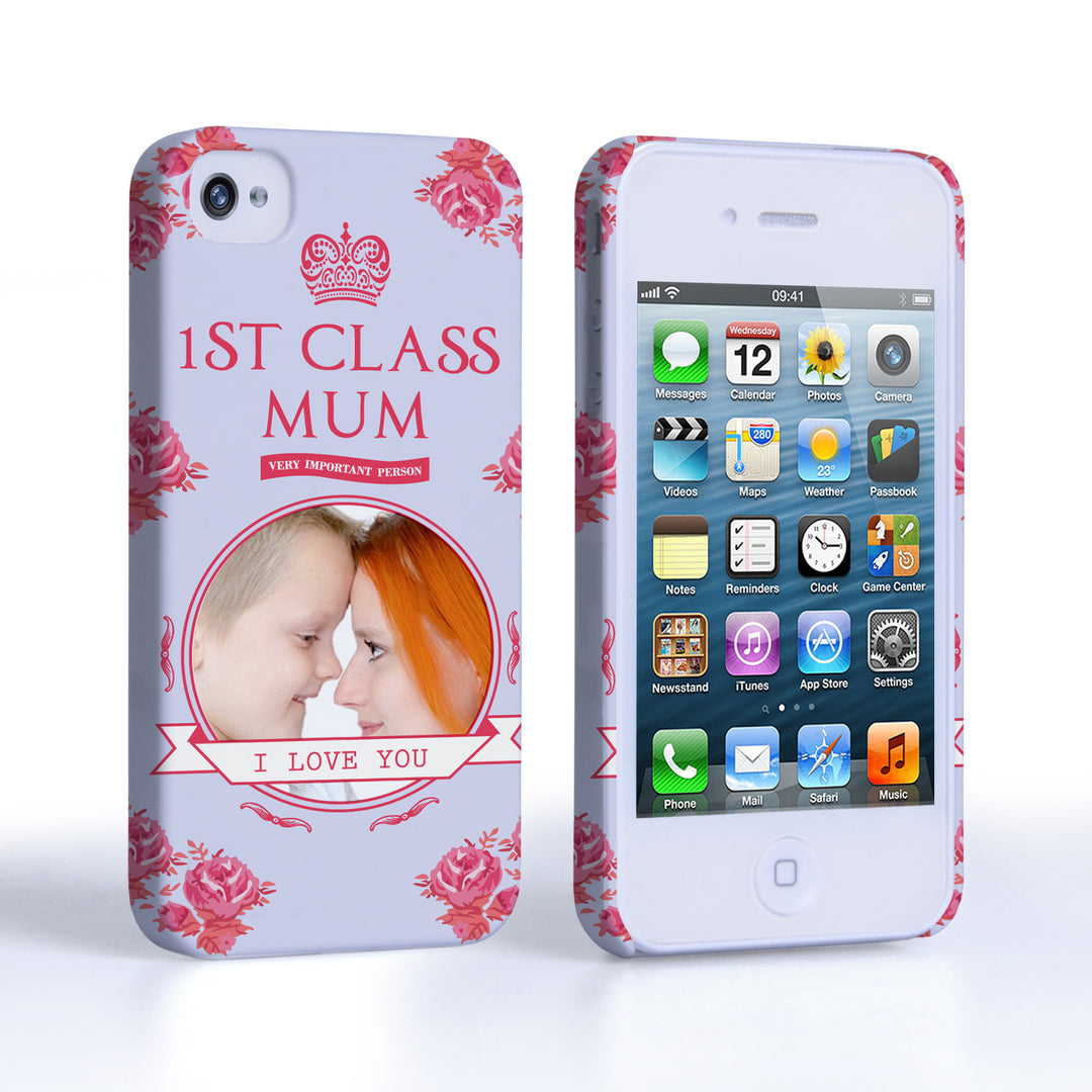 Caseflex iPhone 4 / 4S ‘1st Class Mum’ Vintage Floral Hard Case 