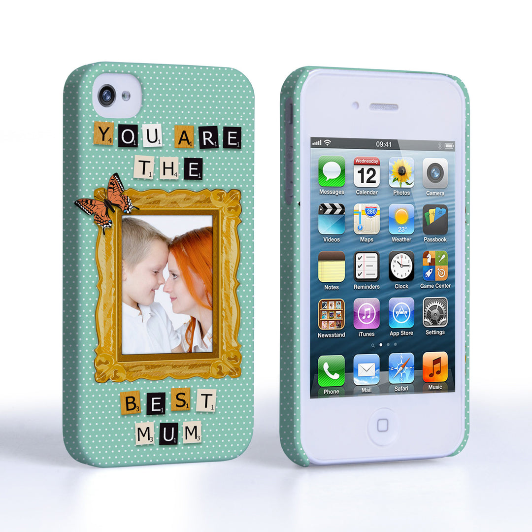 Caseflex iPhone 4 / 4S ‘You are the best Mum’ Personalised Hard Case – Blue