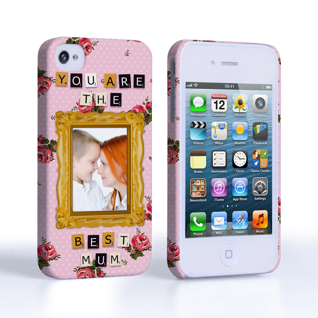 Caseflex iPhone 4 / 4S ‘You are the best Mum’ Personalised Hard Case – Pink 