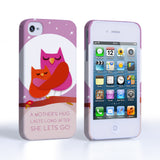 Caseflex iPhone 4 / 4S Mummy Owl Hard Case – Purple and Pink