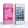 Caseflex iPhone 4s Mum Word Collage Hard Case – Pink