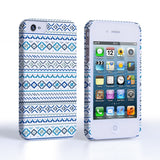 Caseflex Iphone 4/4S Fairisle Case – Blue With White Background - Mobile Madhouse
