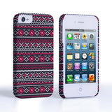 Caseflex Iphone 4/4S Fairisle Case – Grey With Red Background - Mobile Madhouse