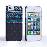 Caseflex Iphone 4/4S Fairisle Case – Grey And Blue Half Pattern - Mobile Madhouse