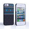 Caseflex Iphone 4/4S Fairisle Case – Grey And Blue Half Pattern