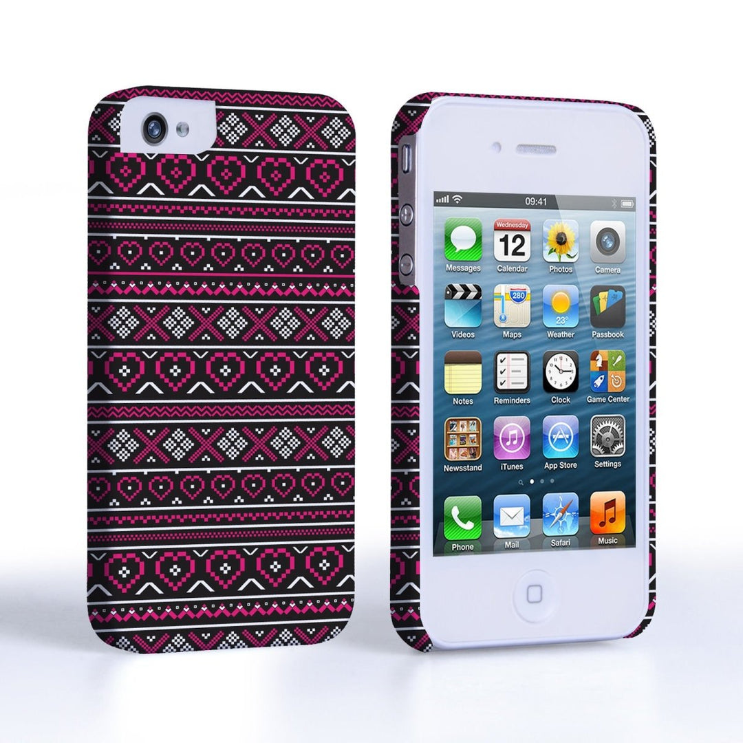 Caseflex Iphone 4/4S Fairisle Case – Pink And Black - Mobile Madhouse