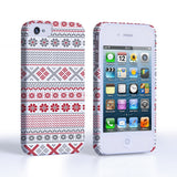 Caseflex Iphone 4/4S Fairisle Case – Red, White And Grey - Mobile Madhouse