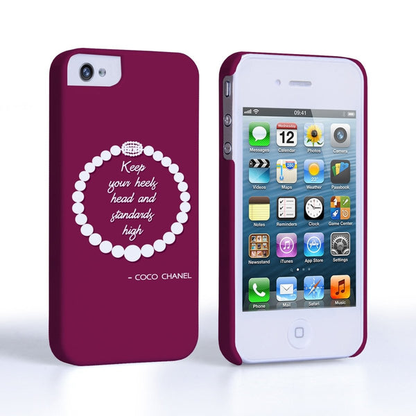 Caseflex Iphone 4 And 4s Chanel Diamond And Pearls Quote Case - Mobile Madhouse