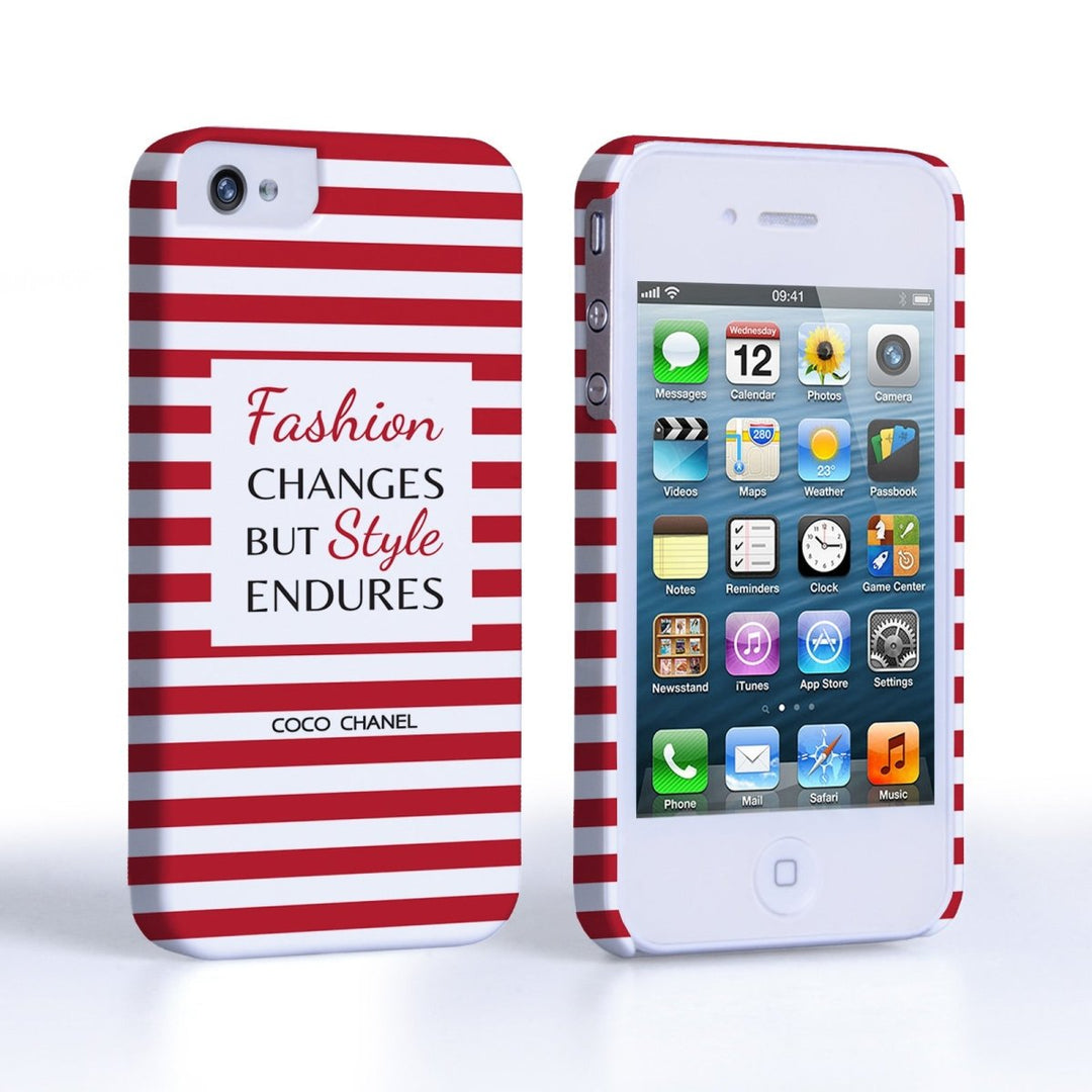 iPhone 4s Chanel Fashion Changes Quote Case – Red - Mobile Madhouse