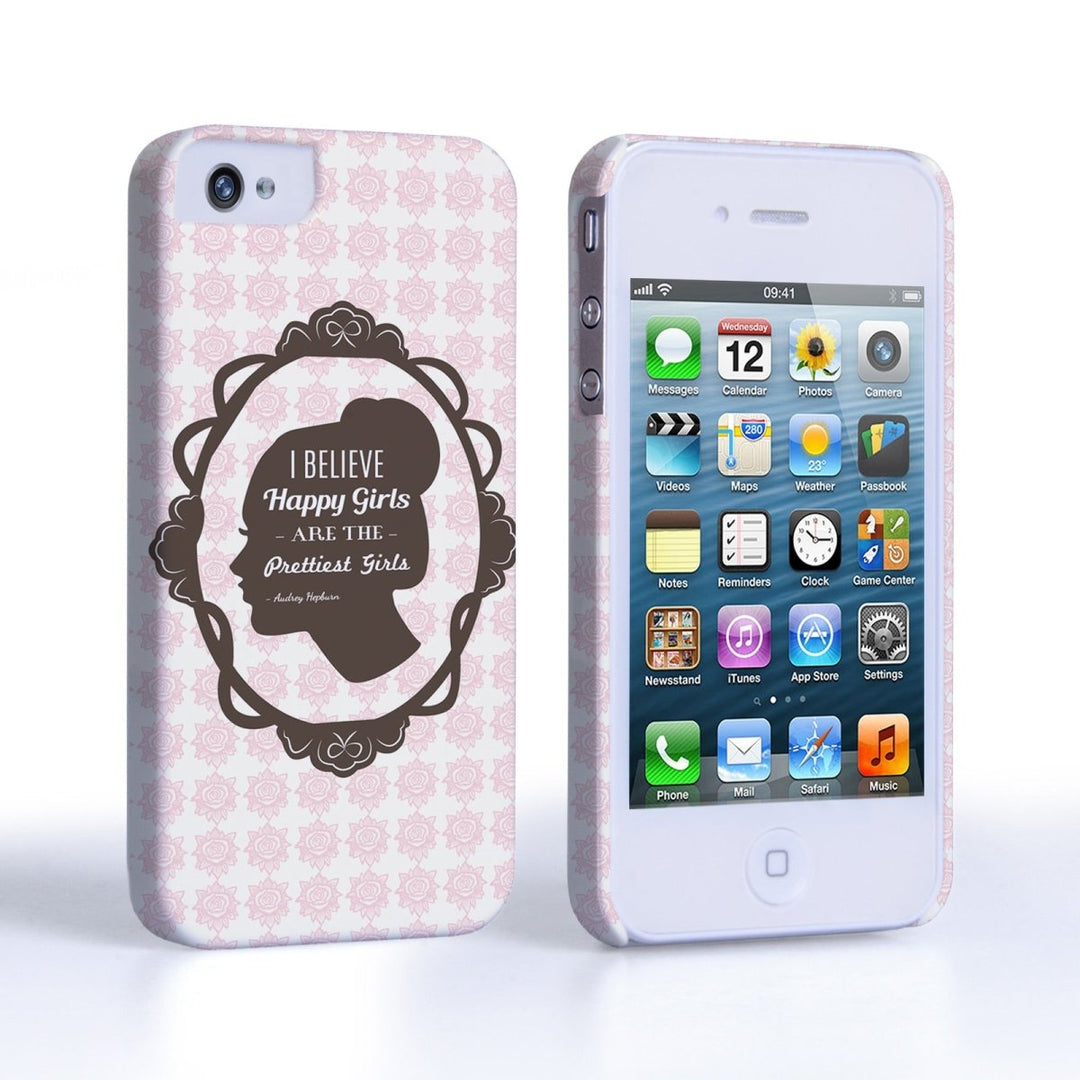 Caseflex iPhone 4 And 4s Audrey Hepburn ‘Happy Girls’ Quote Case - Mobile Madhouse