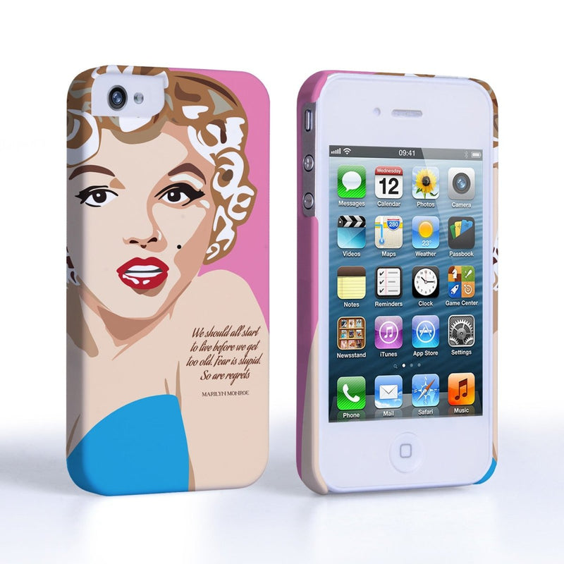 Caseflex iPhone 4 And 4s Marilyn Monroe ‘Fear Is Stupid’ Quote Case - Mobile Madhouse