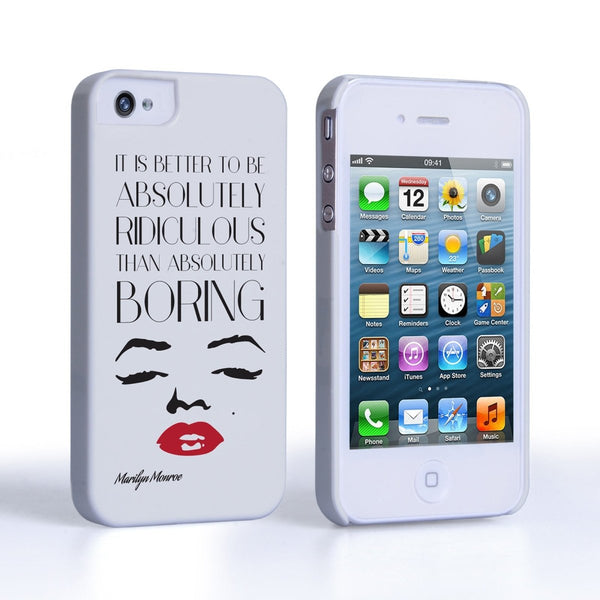 Caseflex iPhone 4 And 4s Marilyn Monroe Face Quote Case - Mobile Madhouse