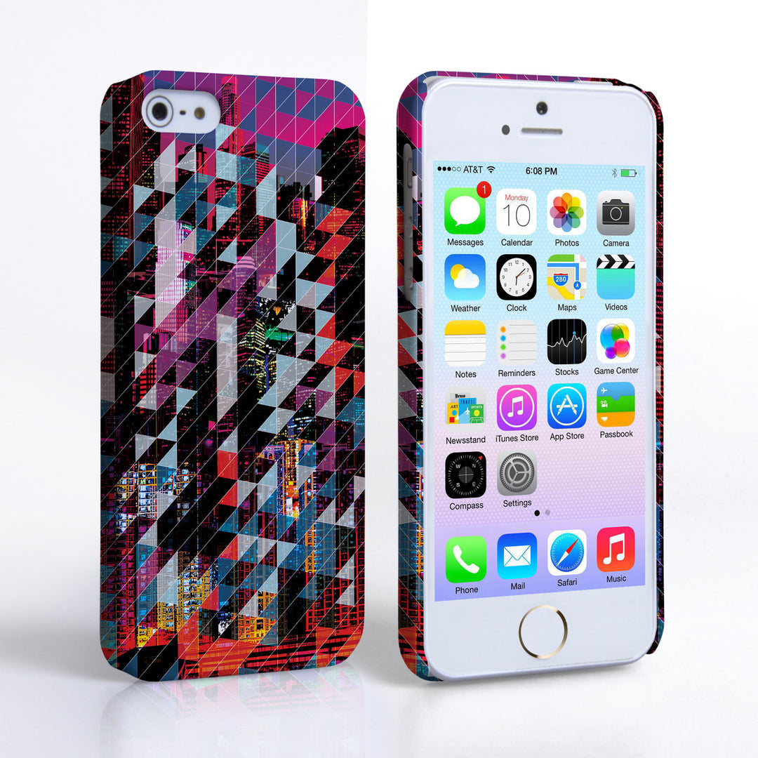 Caseflex iPhone 5 / 5S Blue and Red Urban Pattern Hard Case